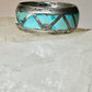 Zuni ring Turquoise wedding band size 7 sterling silver women men