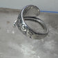 Floral Spoon ring flowers band size 5.50 sterling silver women girls&nbsp;
