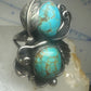 Navajo ring long turquoise size 5 sterling silver women girls