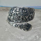 Floral Spoon ring flowers band size 5.50 sterling silver women girls&nbsp;