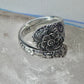 Floral Spoon ring flowers band size 5.50 sterling silver women girls&nbsp;