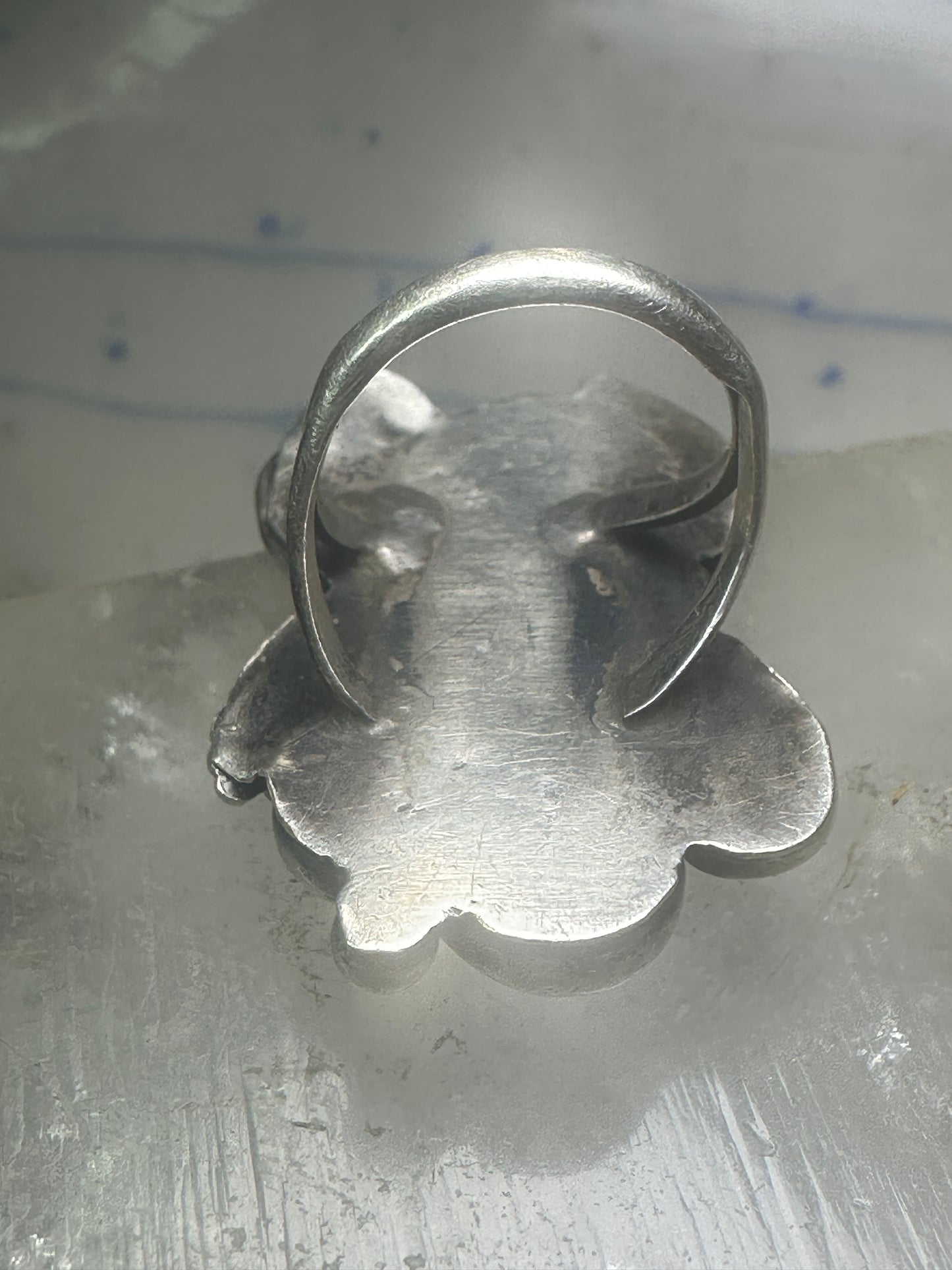 Navajo ring long turquoise size 5 sterling silver women girls