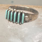 Zuni ring turquoise needlepoint petite point Size 7.25 sterling silver women