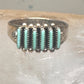 Zuni ring turquoise needlepoint petite point Size 7.25 sterling silver women