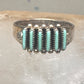 Zuni ring turquoise needlepoint petite point Size 7.25 sterling silver women