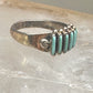 Zuni ring turquoise needlepoint petite point Size 7.25 sterling silver women