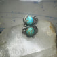 Navajo ring long turquoise size 5 sterling silver women girls
