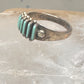 Zuni ring turquoise needlepoint petite point Size 7.25 sterling silver women
