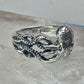Octopus ring ocean band size 6.75 sterling silver women girls