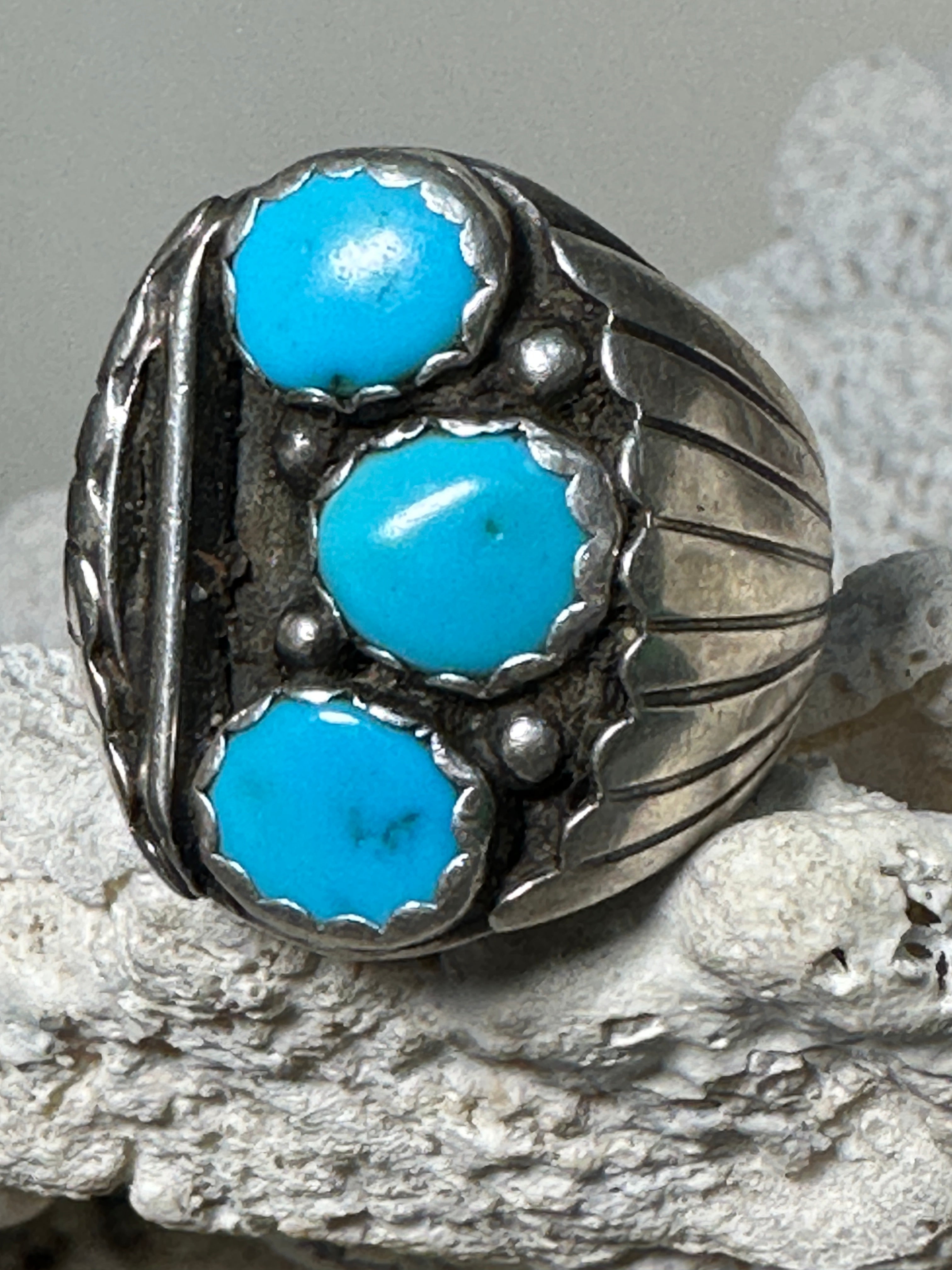 Two Stone Turquoise Ring Sterling Silver – Boho Magic Jewelry