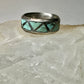 Zuni ring Turquoise wedding band size 6 sterling silver women men