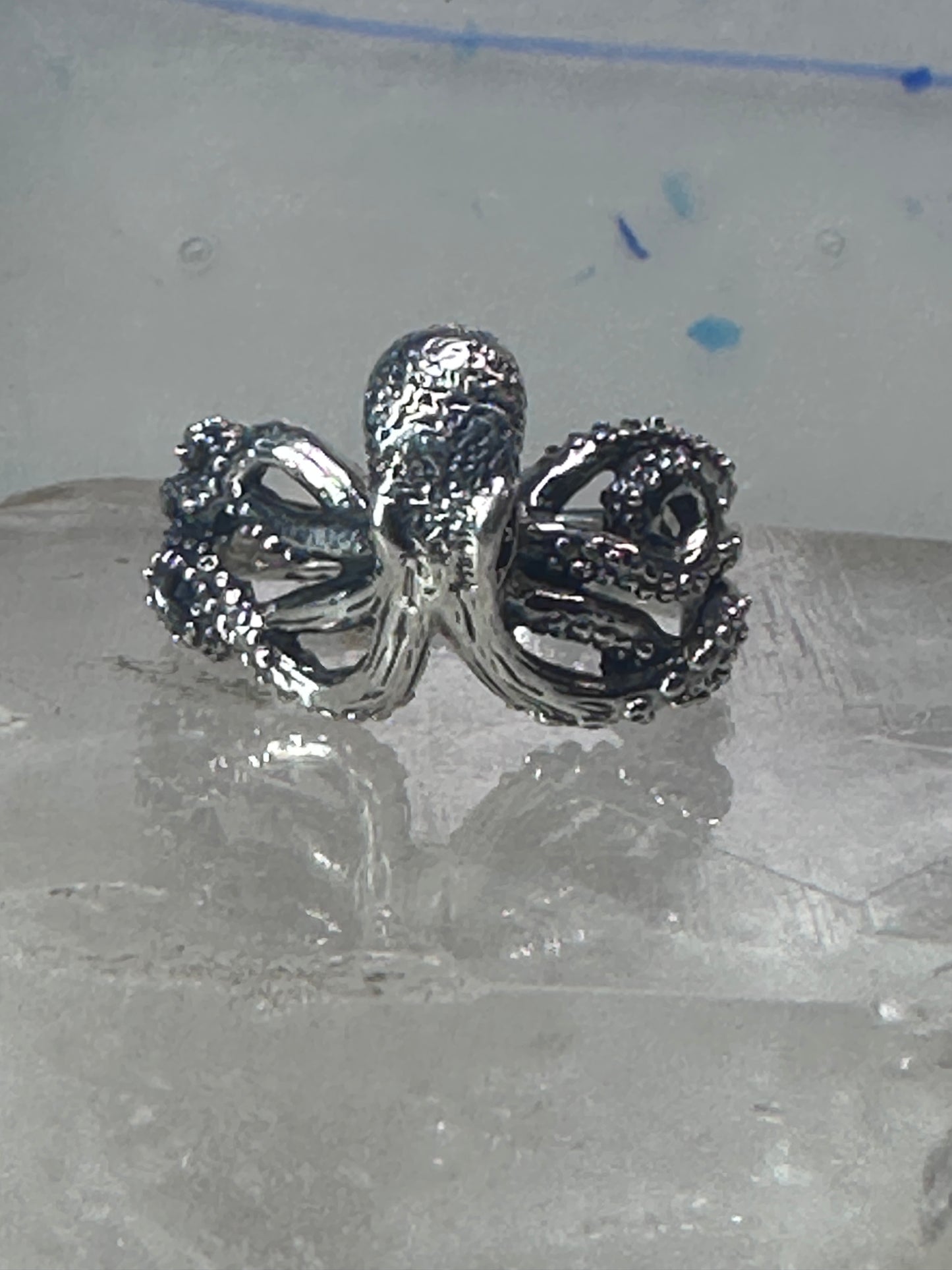 Octopus ring ocean band size 6.75 sterling silver women girls