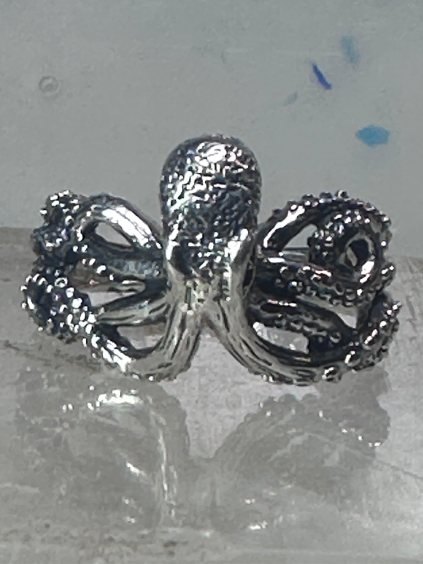 Octopus ring ocean band size 6.75 sterling silver women girls