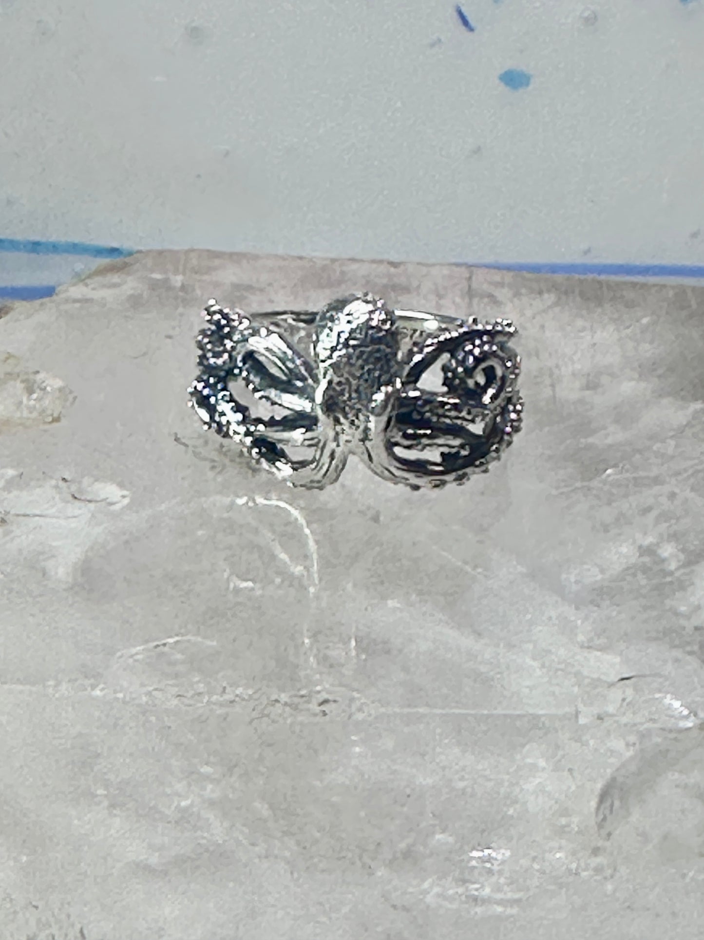 Octopus ring ocean band size 6.75 sterling silver women girls
