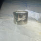 Horse ring celestial moon band cowgirl pinky size 4.75 sterling silver women girls