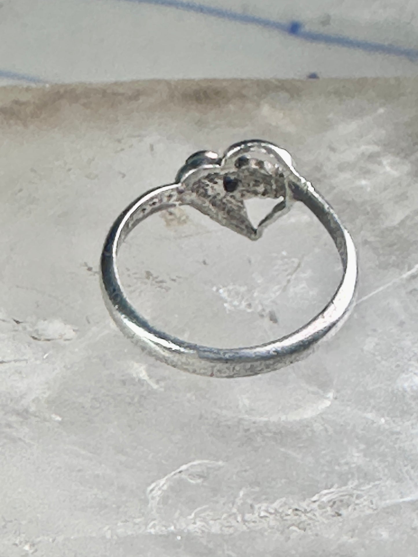 Black Hills Gold ring Double Heart band floral leaves size 5.75 sterling silver women girls