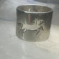 Horse ring celestial moon band cowgirl pinky size 4.75 sterling silver women girls