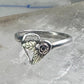 Black Hills Gold ring Double Heart band floral leaves size 5.75 sterling silver women girls