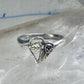 Black Hills Gold ring Double Heart band floral leaves size 5.75 sterling silver women girls