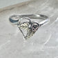Black Hills Gold ring Double Heart band floral leaves size 5.75 sterling silver women girls