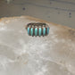 Zuni ring turquoise needlepoint petite point Size 6.5 sterling silver women Paloma