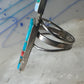 Zuni Kachina ring size 5.75 Turquoise lab opal spiny oyster sterling silver women