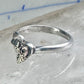 Black Hills Gold ring Double Heart band floral leaves size 5.75 sterling silver women girls