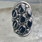 Navajo ring black Onyx saddle band size 6 sterling silver women