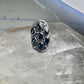 Navajo ring black Onyx saddle band size 6 sterling silver women