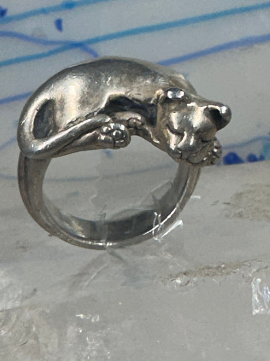 Cat ring James Yesberger band size 5 sterling silver women