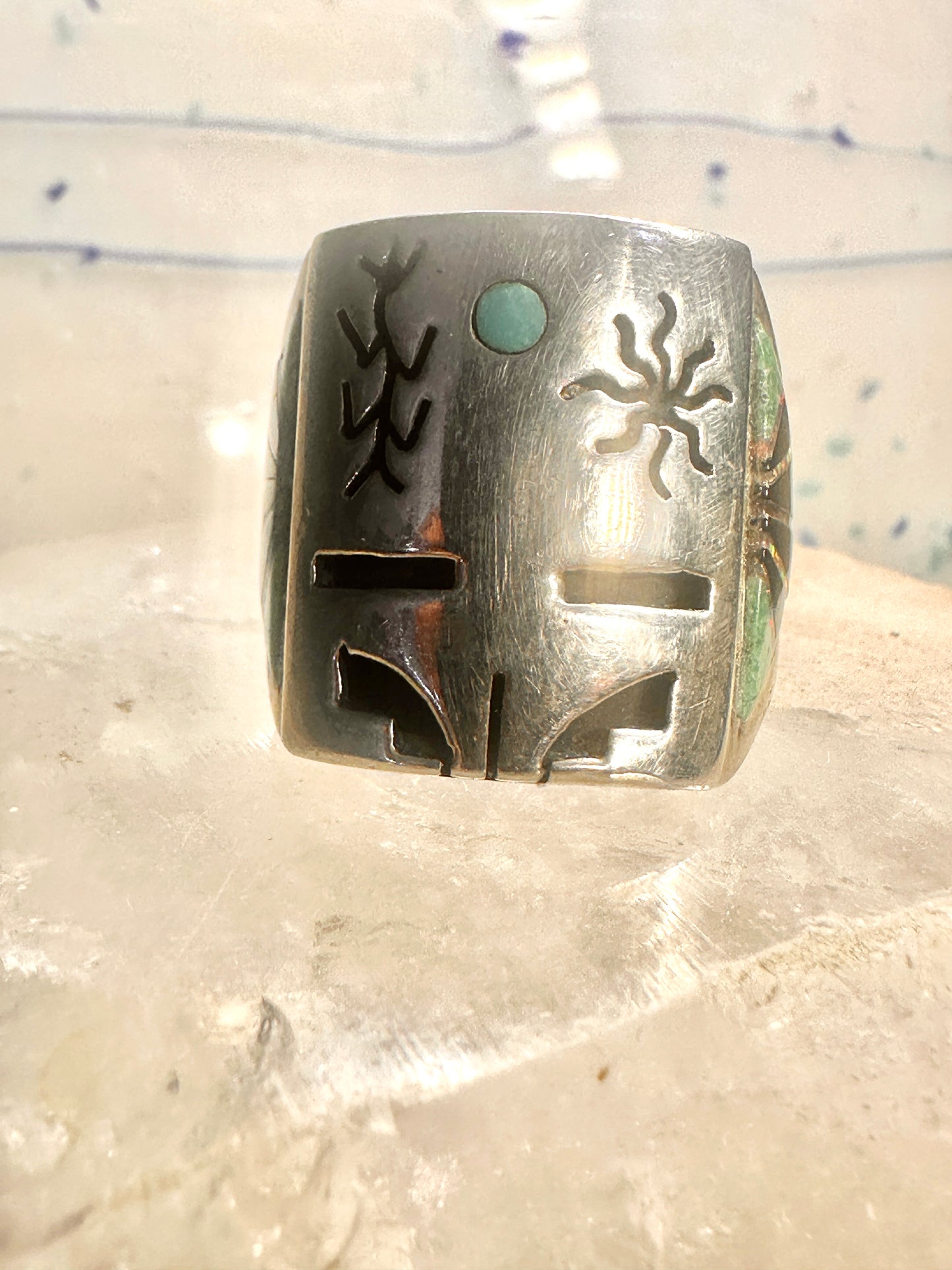 Fernando Benally ring size 8.25 Navajo sterling silver women men