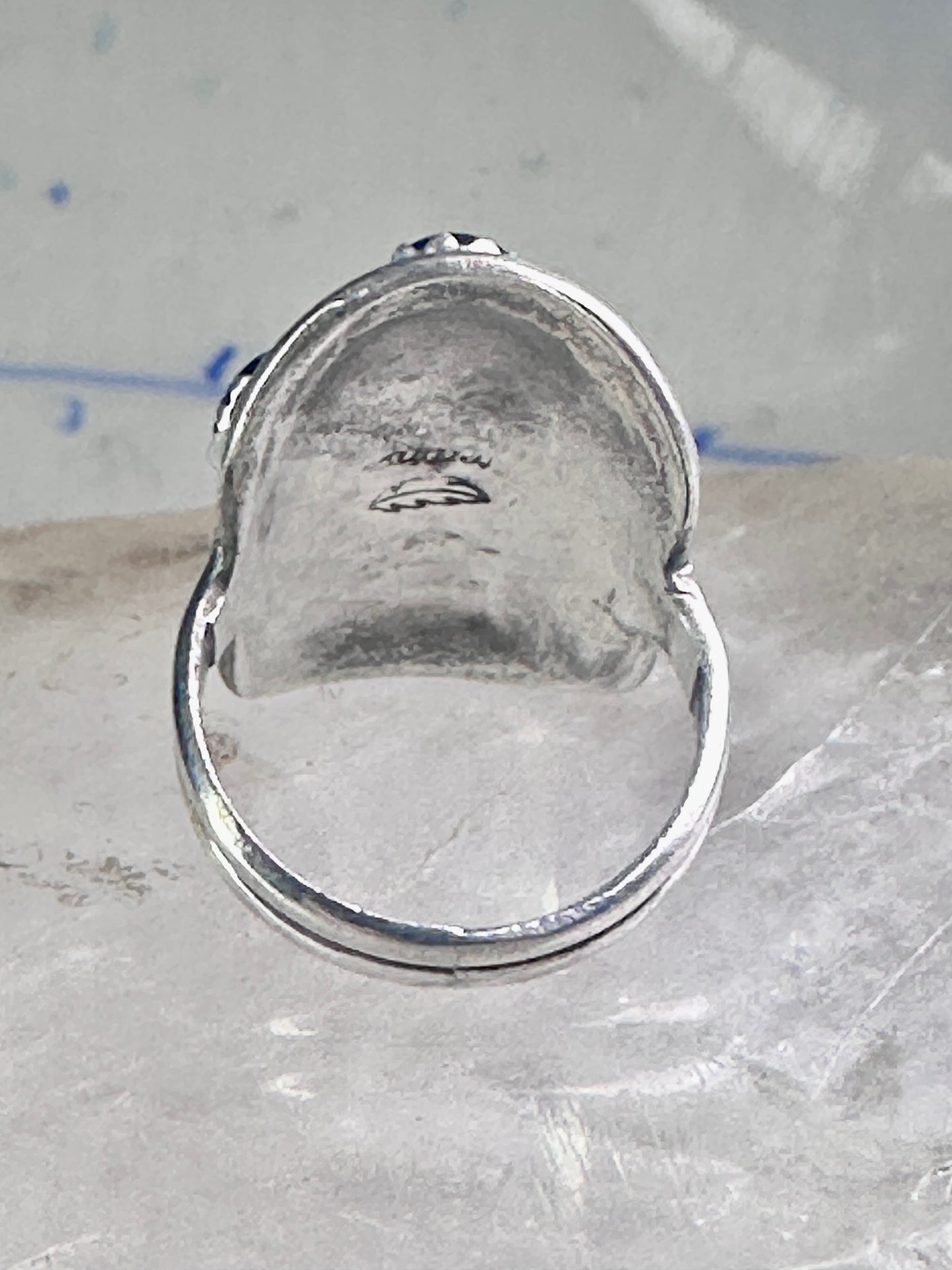 Navajo ring black Onyx saddle band size 6 sterling silver women