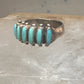 Zuni ring turquoise needlepoint petite point Size 6.5 sterling silver women Paloma