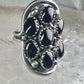 Navajo ring black Onyx saddle band size 6 sterling silver women