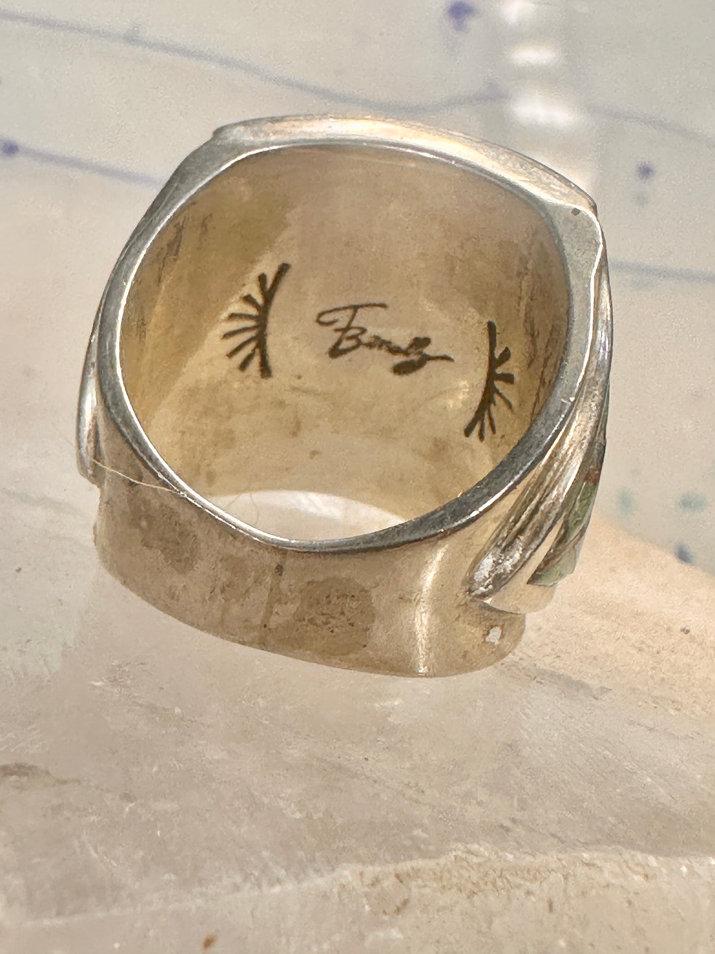 Fernando Benally ring size 8.25 Navajo sterling silver women men