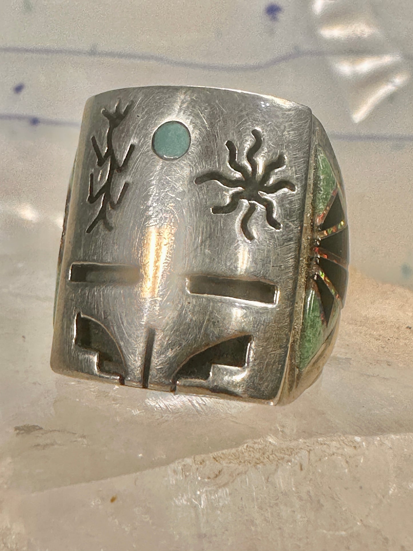 Fernando Benally ring size 8.25 Navajo sterling silver women men