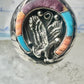 Navajo ring Horseshoe eagle turquoise spiny oyster size 11 sterling silver men