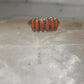 Zuni ring coral needlepoint petite point Size 6 sterling silver women Paloma