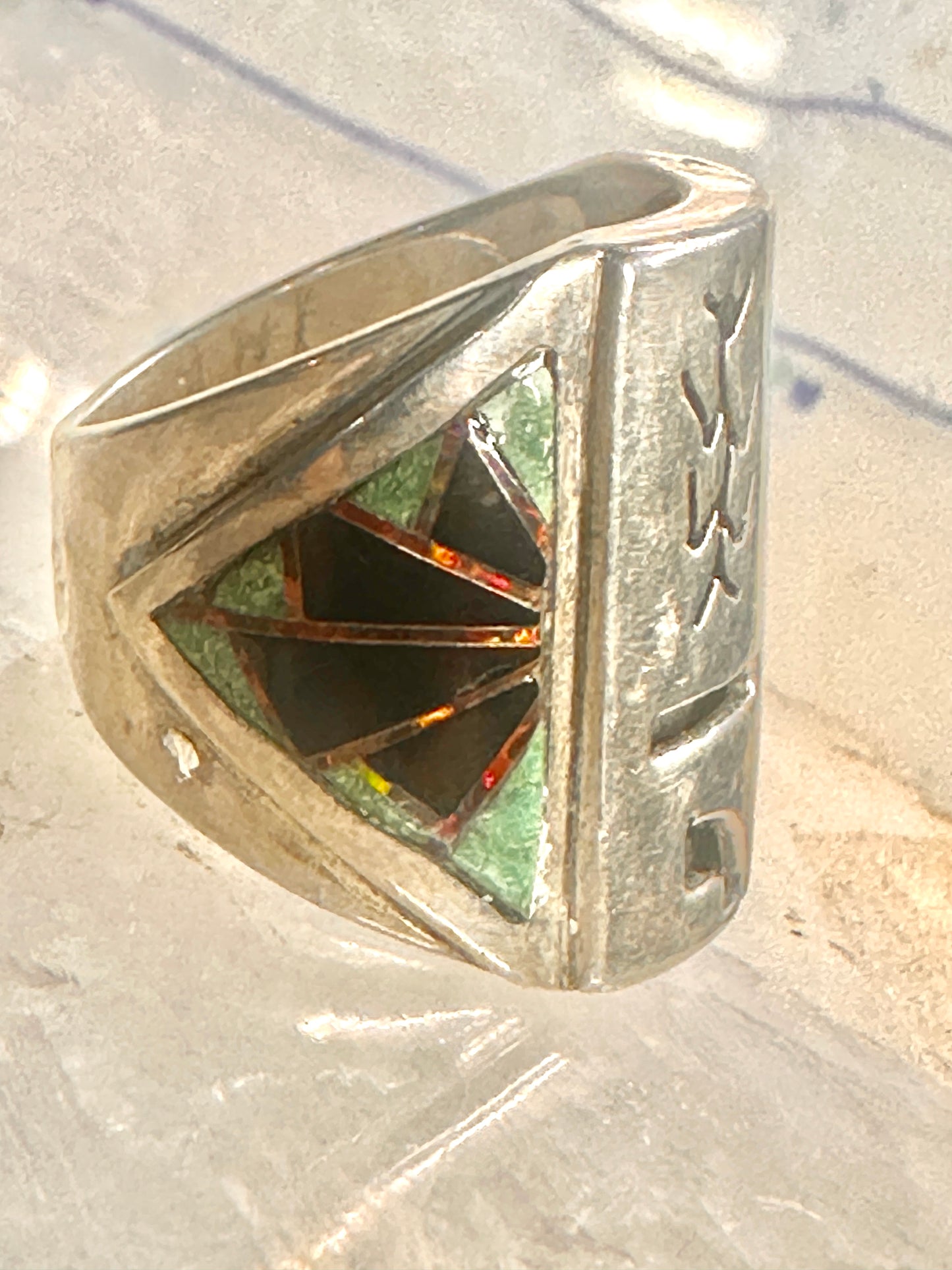 Fernando Benally ring size 8.25 Navajo sterling silver women men