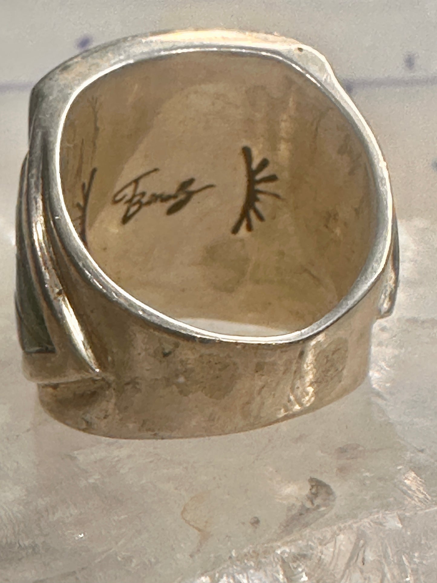 Fernando Benally ring size 8.25 Navajo sterling silver women men