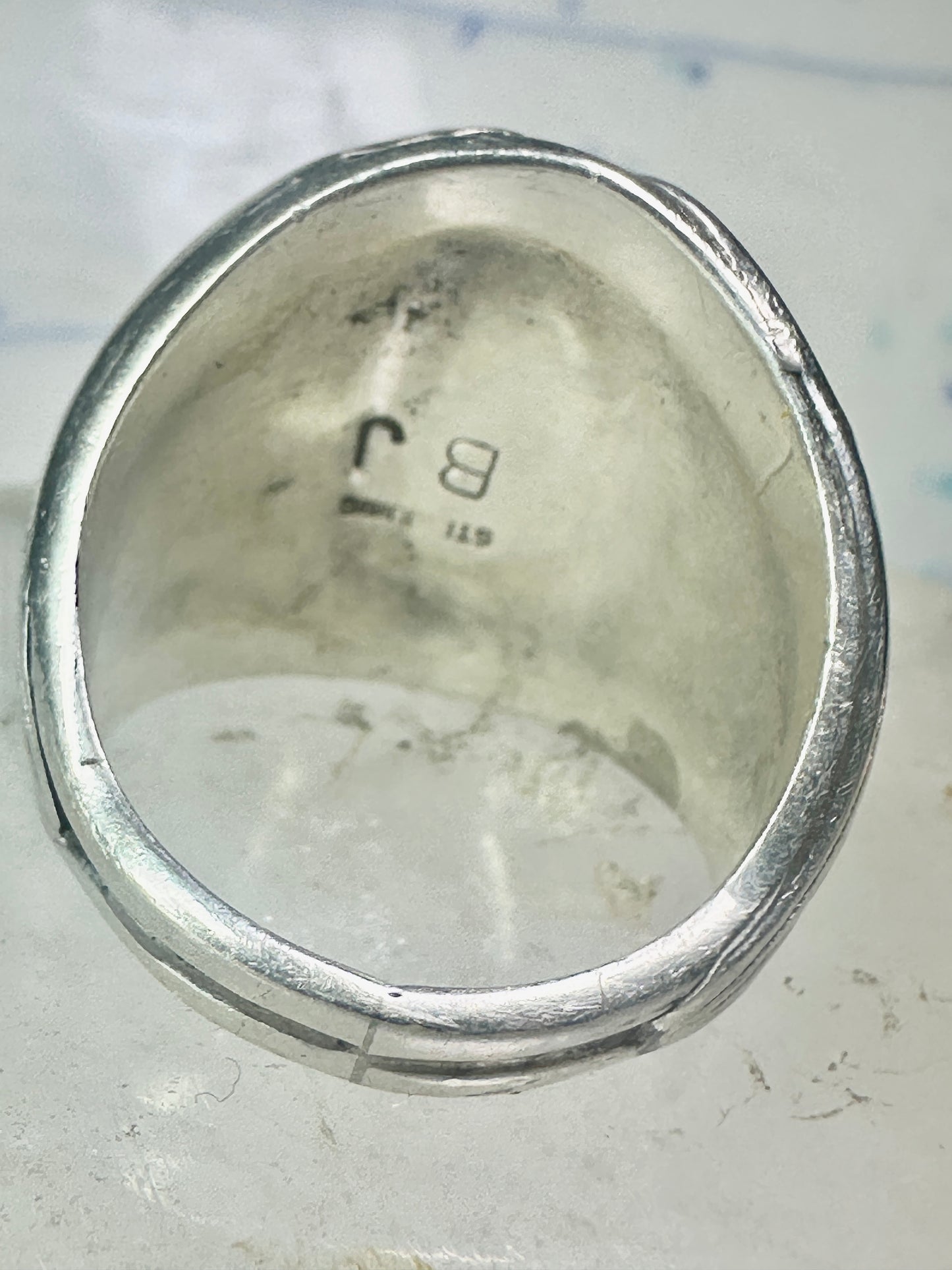 Navajo ring Horseshoe eagle turquoise spiny oyster size 11 sterling silver men