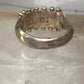 Zuni ring coral needlepoint petite point Size 6 sterling silver women Paloma
