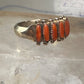 Zuni ring coral needlepoint petite point Size 6 sterling silver women Paloma