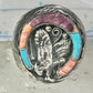 Navajo ring Horseshoe eagle turquoise spiny oyster size 11 sterling silver men