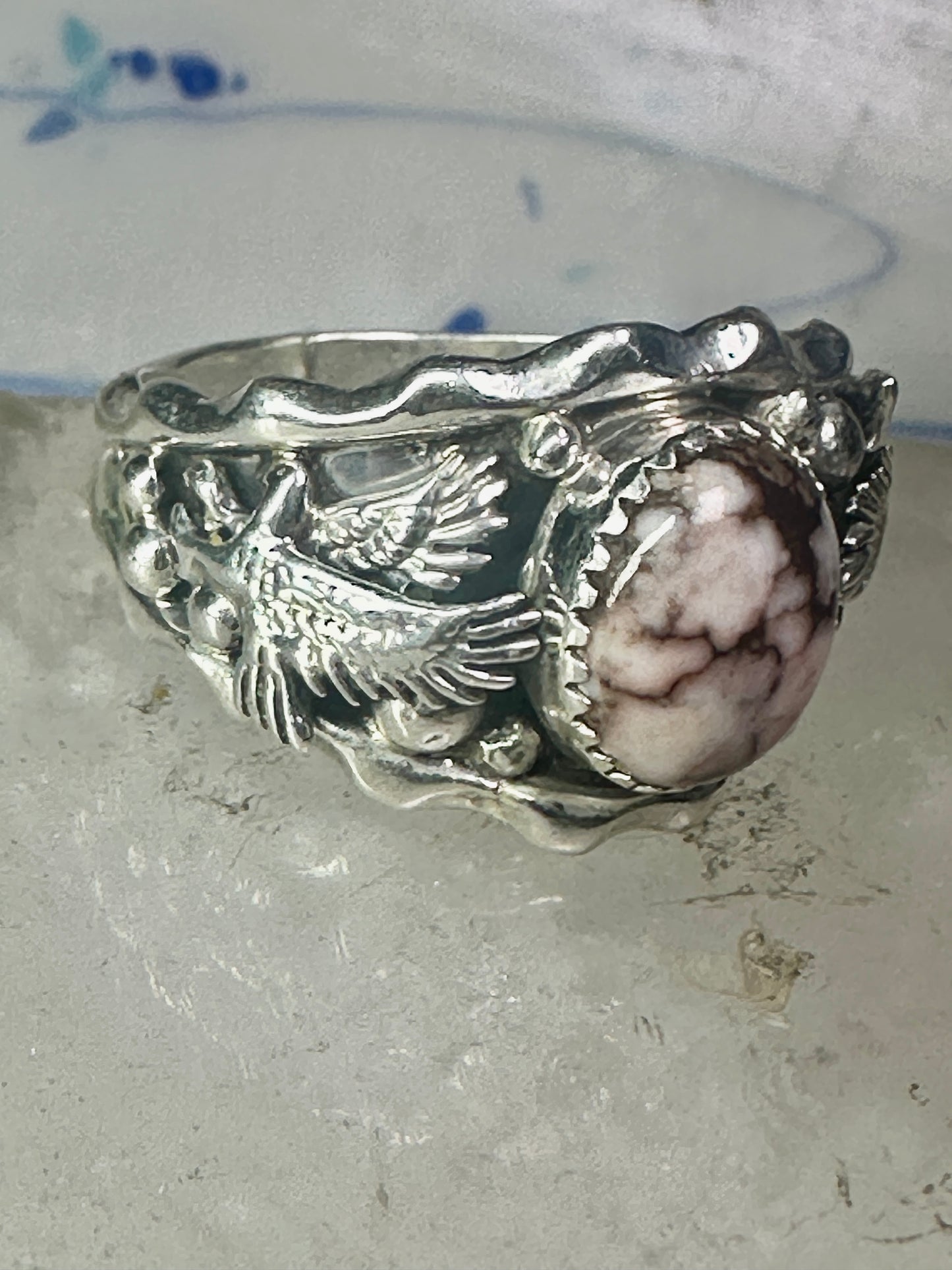Navajo Eagle ring wildhorse turquoise size 14.50 sterling silver men