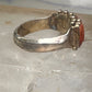 Zuni ring coral needlepoint petite point Size 6 sterling silver women Paloma