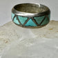 Zuni ring Turquoise wedding band size 8 sterling silver women men