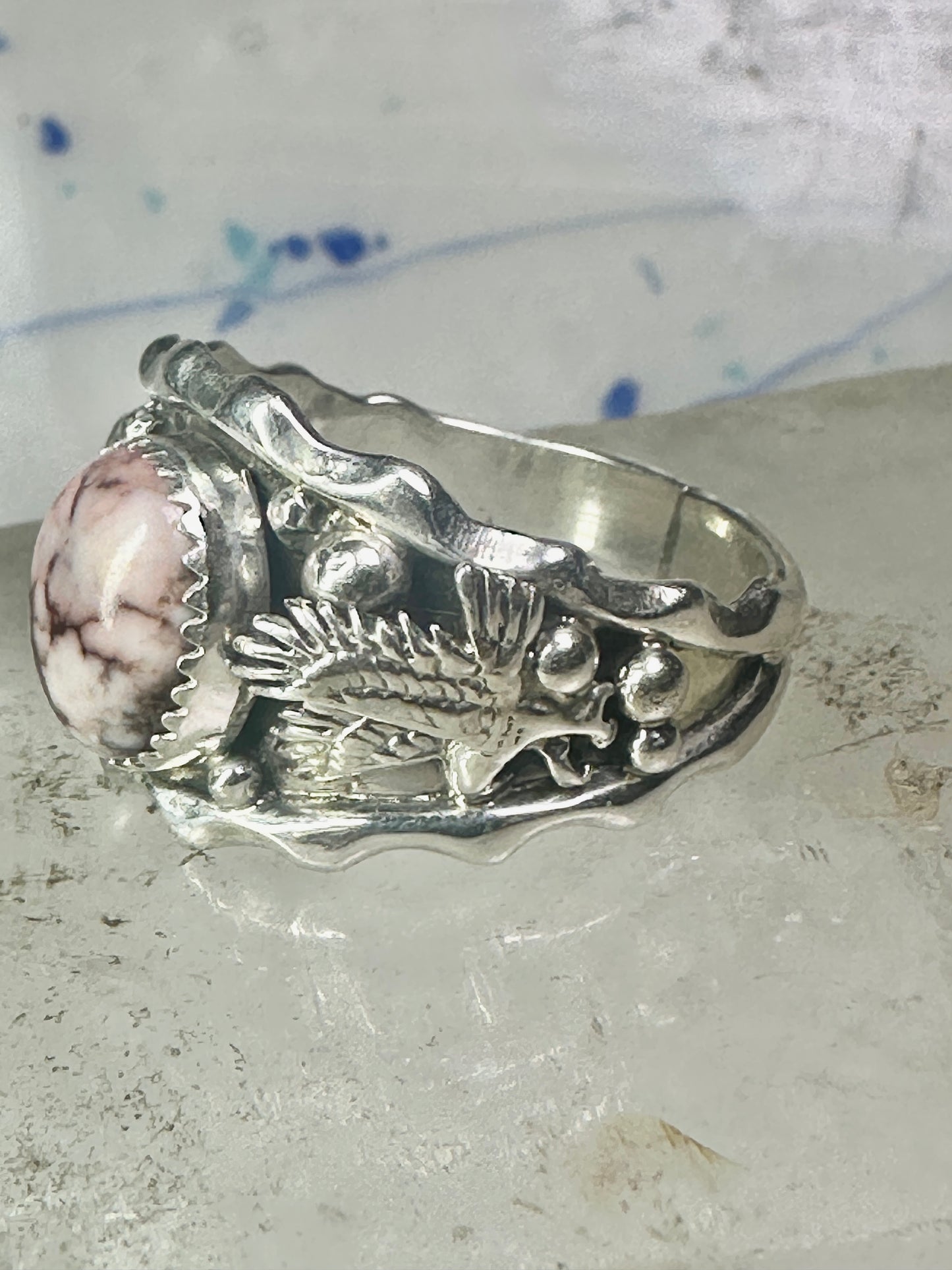 Navajo Eagle ring wildhorse turquoise size 14.50 sterling silver men