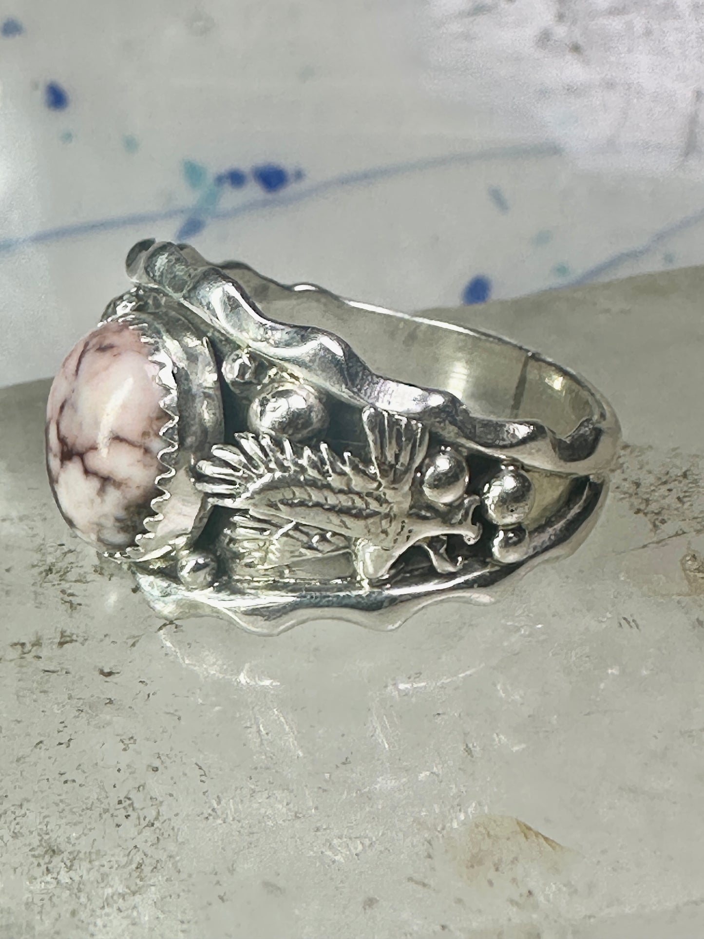 Navajo Eagle ring wildhorse turquoise size 14.50 sterling silver men