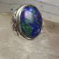 Navajo ring by Adam Fiero Azurite ring Heavy Band Size 7 sterling silver women men